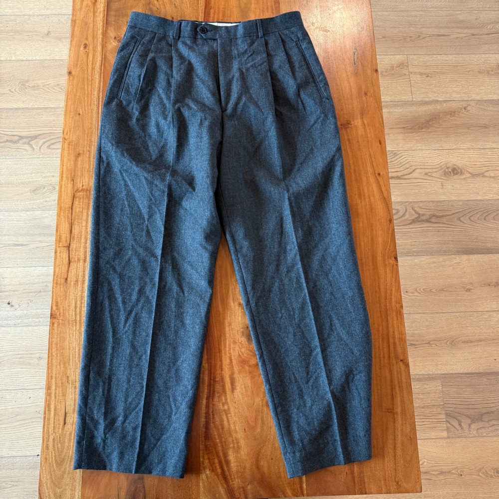 Louis Raphael Men's 100% Wool Gray Dress Pants Size 34x30